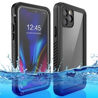 FS-serien for iPhone 11 Pro IP68 vanntett støvbeskyttende etui med gjennomsiktig bakpanel og full kroppsbeskyttende telefondeksel.