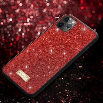 SULADA Dazzling Glittery Surface Leather Coated TPU Back Shell for iPhone 11 Pro Max 6.5 inch