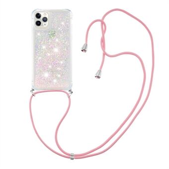 Glitter Quicksand Protective Phone TPU Case Shell with Long Lanyard for iPhone 11 Pro Max 6.5 inch