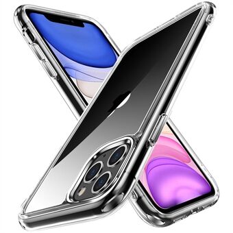 Krystallklar TPU + PC Hybrid-telefondeksel for iPhone 11 Pro Max 6,5 tommer, galvanisering, høygjennomsiktig mobiltelefontilbehør