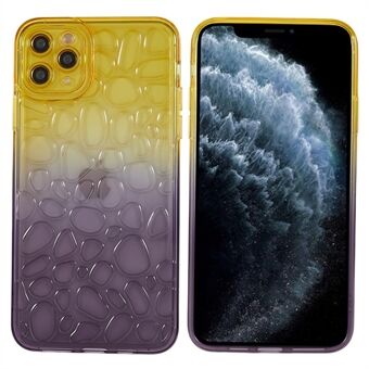 For iPhone 11 Pro Max 6.5 inch Protective Cover, 3D Pebbles Effect Gradient Color Soft TPU Phone Case