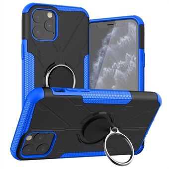 For iPhone 11 Pro Max 6,5 tommers Ring Stativ Design Drop-sikker veske PC + TPU telefon bakdeksel