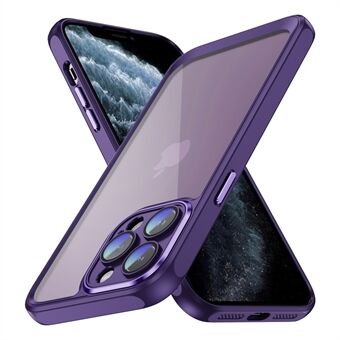 For iPhone 11 Pro Max Dual Layer Hard Acryl+TPU-deksel Gjennomsiktig baksidetelefondeksel