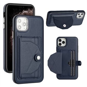 YB Leather Coating Series-4 for iPhone 11 Pro Max Kortspor Smarttelefonveske PU-skinnbelagt TPU-støttedeksel