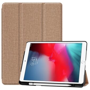 Jeans Cloth Texture Stand PU Leather Tabletcase med pennespor for iPad 10.2 (2021) / (2020) / (2019)