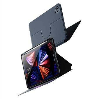 BENKS For iPad Pro 12.9 (2020) / (2021) / (2022) Magnetisk avtakbar støtsikker veske PU-skinn PC TPU-deksel Automatisk vekking / sovenettbrettetui med Stand