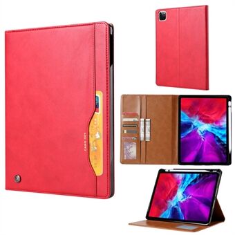 Auto-absorbed PU Leather Wallet Stand Tablet Case with Pen Slot for iPad Pro 11-inch (2020)/(2018)