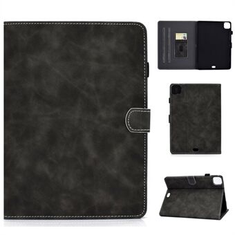 Ensfarget kortspor Stand Flip Leather Protective Shell for iPad Pro 11-tommers (2020) / iPad Pro 11-tommers (2018)