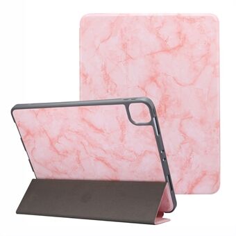 Marble Pattern Tri-fold Stand Auto Wake / Sleep Leather Tablet Case med pennespor for iPad Pro 11-tommers (2021) / (2020) / (2018)