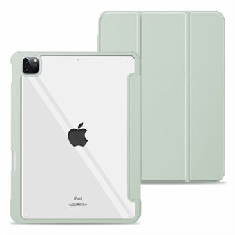 For iPad Pro 11-tommers (2020) Slim Smart Trifold Stand nettbrettetui PU-skinn + akryl + TPU-beskyttelsesdeksel med automatisk søvn/vekking