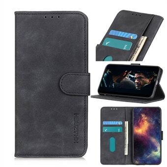 KHAZNEH Retro Leather Wallet Mobile Phone Shell for iPhone 12 Pro/12