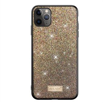 SULADA Dazzling Glittery Surface Leather Coated TPU Case for iPhone 12/12 Pro Cover