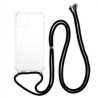 Anti-Drop TPU Bumper Frame Phone Case med Lanyard for iPhone 12/12 Pro