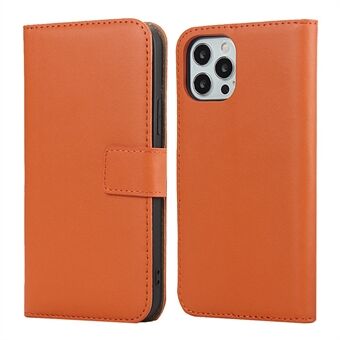 Ekte lær lommebok Stand beskyttelsesveske skall til iPhone 12/12 Pro