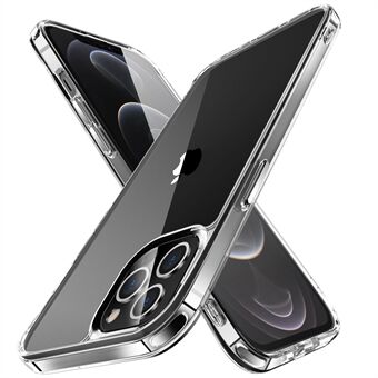 Hybrid, hard PC-bakside + myk TPU-støtfanger Slim Krystallklart telefondeksel for iPhone 12/12 Pro 6,1 tommer