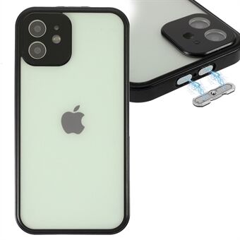 Herdet glass foran + hardt akryl bakdeksel Full beskyttelse Telefonveske Shell for iPhone 12 6,1 tommer