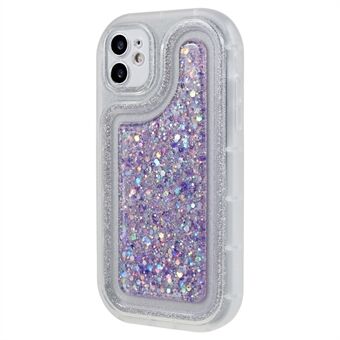 For iPhone 12 6,1 tommers mykt TPU-telefondeksel Bling Glitter Sparkle Epoxy-deksel