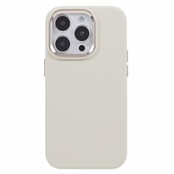 Bakdeksel for iPhone 12/12 Pro 6,1 tommers kameraramme i aluminiumslegering Flytende silikon+PC-telefondeksel
