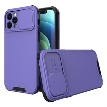 Sklisikker design God skyvekameralinsebeskyttelse Støtsikkert telefondeksel for iPhone 12 Pro - Purple