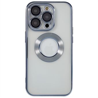 For iPhone 12 Pro 6,1 tommers galvaniseringskanter Telefonveske CD Texture Ring Logo Hull Design Myk TPU kamerabeskyttelsesdeksel