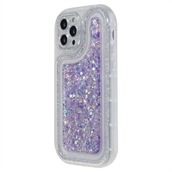 For iPhone 12 Pro 6,1 tommer Glitter Sparkle Epoxy telefonveske Mykt TPU fallbeskyttelsesdeksel