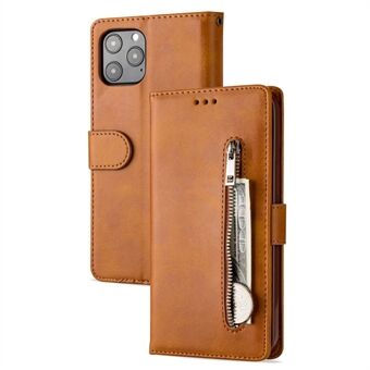 Glidelåslomme Leather Wallet Stand Case for iPhone 12 Pro Max 6,7-tommers