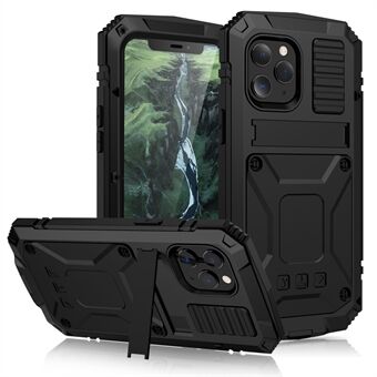 R-JUST støtsikkert støvtett vanntett beskyttelsesveske til iPhone 12 Pro Max Kickstand Shell