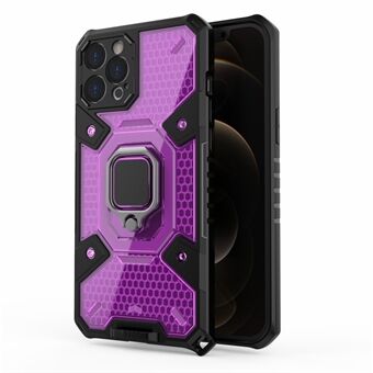 Kickstand Design PC + TPU Hybrid Phone Deksel Shell Innebygd magnetisk holder for iPhone 12 Pro Max