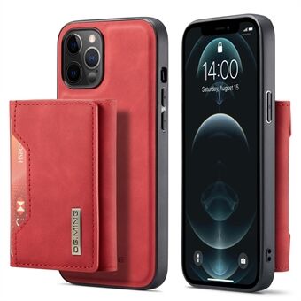 DG.MING M2-serien Kickstand Design Magnetisk trefoldet lommebok lær telefonveske Shell for iPhone 12 Pro Max 6,7 tommer