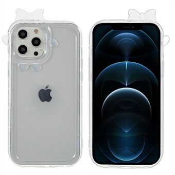 For iPhone 12 Pro Max 6,7 tommers Monster Lens Frame Series Straight Edge Telefonveske Gjennomsiktig Anti-dråpe, mykt TPU-deksel