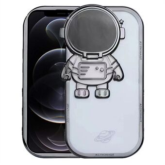 Anti-drop TPU-telefondeksel for iPhone 12 Pro Max 6,7 tommer Spaceman Design Beskyttende telefonskall med kameralinsedeksel