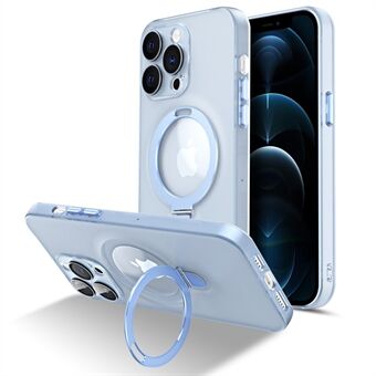 Magnetisk telefondeksel for iPhone 12 Pro Max 6,7 tommer, matt PC+TPU støttedeksel med kameralinsebeskytter