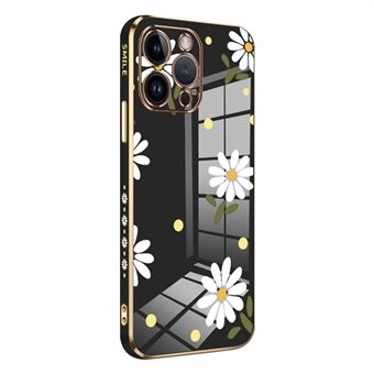 RZANTS For iPhone 12 Pro Max Anti-slipp telefonveske Blomstermønster galvanisering TPU-deksel