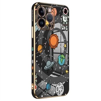 RZANTS For iPhone 12 Pro Max 6,7 tommer myk TPU galvanisering telefonveske Toy Planet Pattern Lens Protection Cover