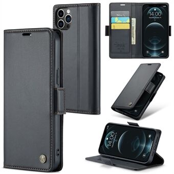 CASEME 023-serien støtsikkert deksel for iPhone 12 Pro Max 6,7 tommer PU-skinn flipdeksel RFID-blokkerende lommebok telefonveske