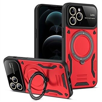 Roterende Kickstand-deksel for iPhone 12 Pro Max 6,7 tommer, kompatibel med MagSafe PC+TPU-telefondeksel