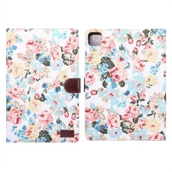 Flower Cloth Skin Wallet PU Leather Tablet Cover for iPad Air (2020) / Air 4