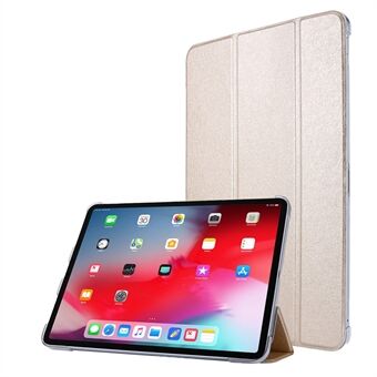 Silkestruktur tredobbelt Stand PU-lærveske til iPad Air (2020)