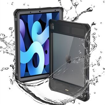 PC + TPU-beskyttelse Vanntett deksel Gjennomsiktig bakside for iPad Air (2020)