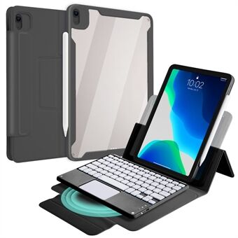 Magnetic Suction Wireless Touch Bluetooth Keyboard TPU nettbrettetui med pennespor for iPad Air (2020)