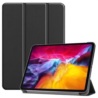 Tri-fold Auto Sleep / Wake Leather Stand Case for iPad Pro 11-tommers (2021) - Svart