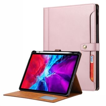 TPU + PU Leather Auto Wake / Sleep Tablet Case Pen Slot Stand Lommebokdeksel for iPad Pro 11-tommers (2021)