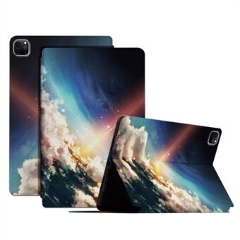 For Apple iPad Pro 11-inch (2018)/(2020)/(2021) Starry Sky Pattern Printing Precise Cutout Auto Wake/Sleep PU Leather + TPU Stand Tablet Cover Protector
