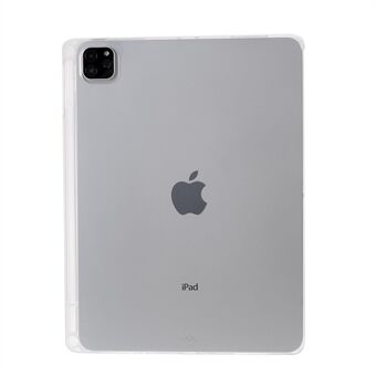 Gjennomsiktig TPU-telefondeksel med penneholder for iPad Pro 12,9-tommers (2021) / (2020) / (2018)