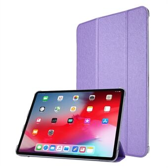 Silk Texture Tri-fold Stand PU Leather Tablet Smart Case Cover Shell for iPad Pro 12,9-tommers (2021)