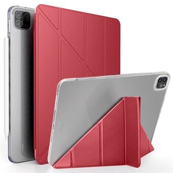 Origami- Stand Smart TPU-lærveske Nettbrettdekselbeskytter for iPad Pro 12,9-tommers (2021)