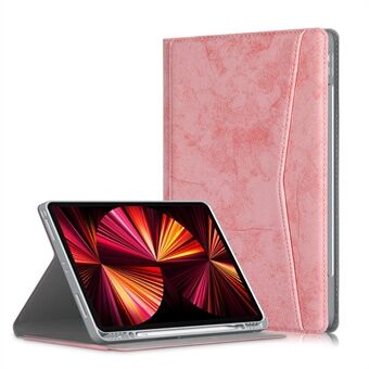 Søm foran lomme PU- Stand nettbrettdeksel for iPad Pro 12,9-tommers (2021) / (2020) / (2018)