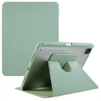 For iPad Pro 12,9-tommers (2018) / (2020) / (2021) / (2022) Anti-Drop nettbrettetui med roterende stativ PU-skinn + TPU + akrylbeskyttelsesdeksel