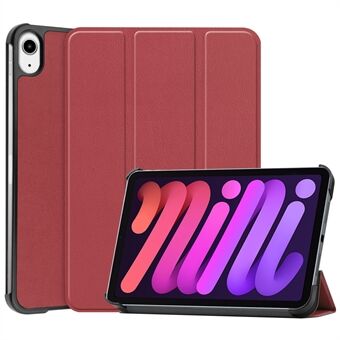 Tri-fold Stand PU-skinn Smart Tablet-beskyttelsesdeksel Støtsikkert Scratch nettbrettetui for iPad mini 6 (2021)