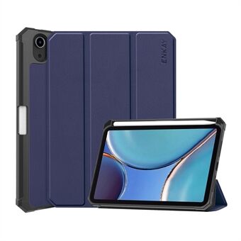 ENKAY Auto Wake / Sleep Tri-fold Stand PU Leather + TPU Tablet Case Shell med pennespor for iPad mini 6 (2021)